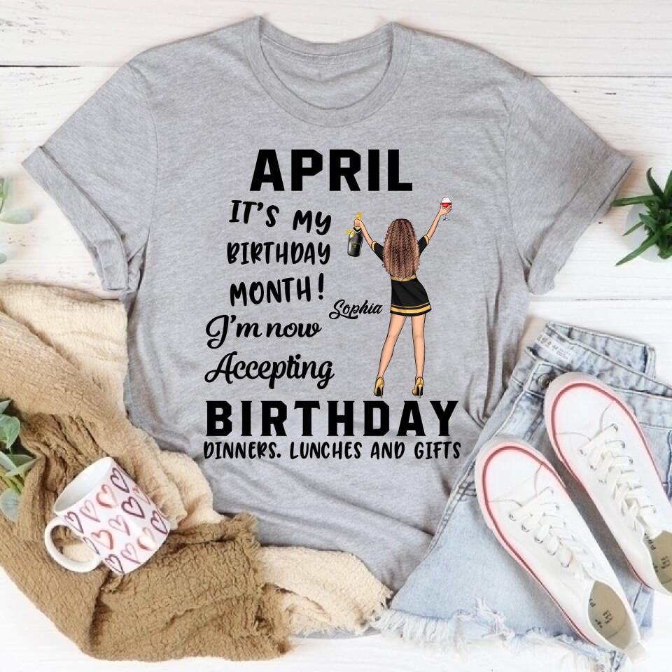 April Birthday Shirt, Custom Birthday Shirt, Queens Born In April, April Birthday Gifts, April Queen shirt, April Birthday Shirts For Woman, Her Birthday Gifts For April