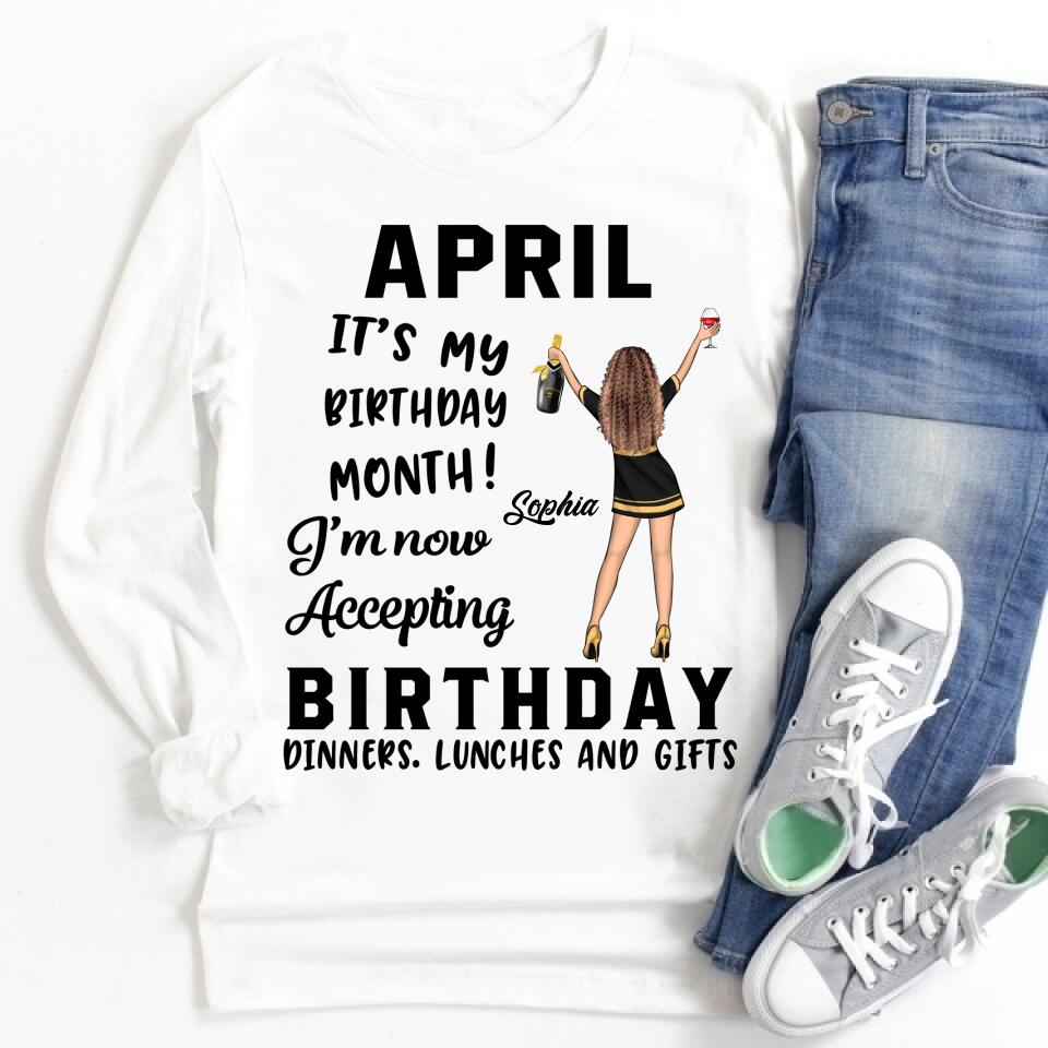 April Birthday Shirt, Custom Birthday Shirt, Queens Born In April, April Birthday Gifts, April Queen shirt, April Birthday Shirts For Woman, Her Birthday Gifts For April