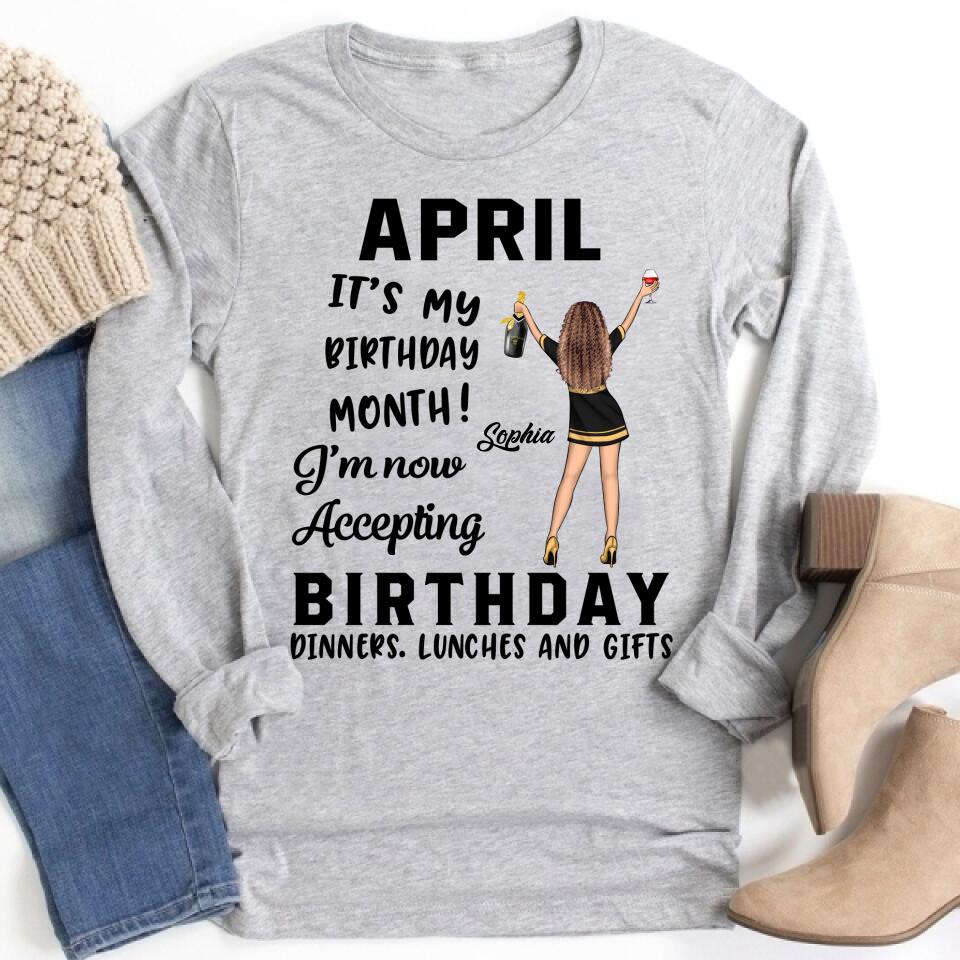 April Birthday Shirt, Custom Birthday Shirt, Queens Born In April, April Birthday Gifts, April Queen shirt, April Birthday Shirts For Woman, Her Birthday Gifts For April