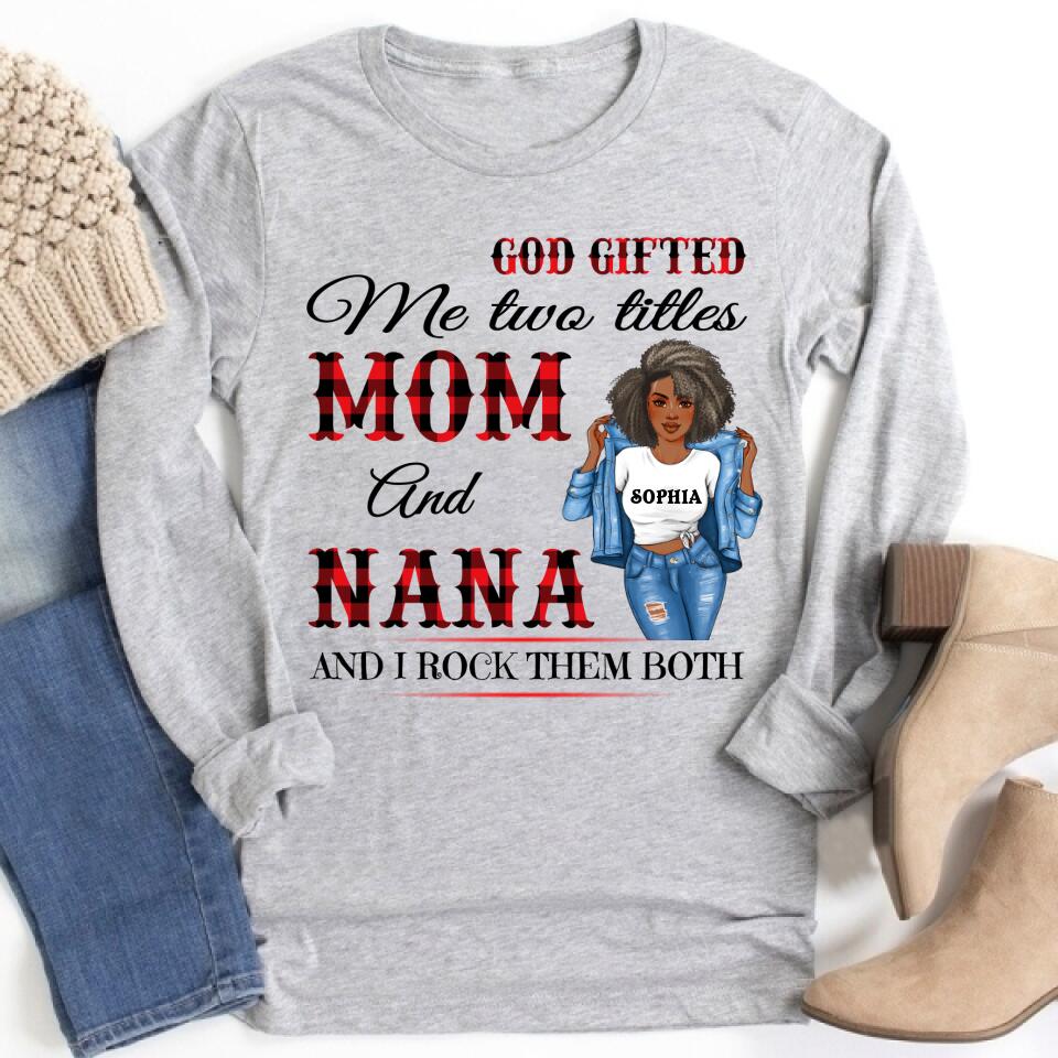 Personalized Mothers Day Shirts, Mom Nana Mother&#39;s Day T-Shirt, God Mother Shirt, Grandma Shirt Funny Mom Shirts, Mother&#39;s Day Gift, Mother Day Gift