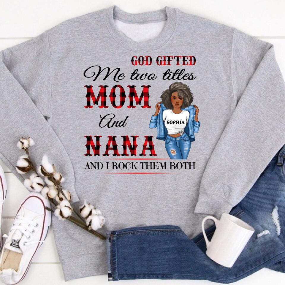 Personalized Mothers Day Shirts, Mom Nana Mother&#39;s Day T-Shirt, God Mother Shirt, Grandma Shirt Funny Mom Shirts, Mother&#39;s Day Gift, Mother Day Gift