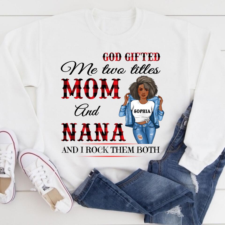 Personalized Mothers Day Shirts, Mom Nana Mother&#39;s Day T-Shirt, God Mother Shirt, Grandma Shirt Funny Mom Shirts, Mother&#39;s Day Gift, Mother Day Gift