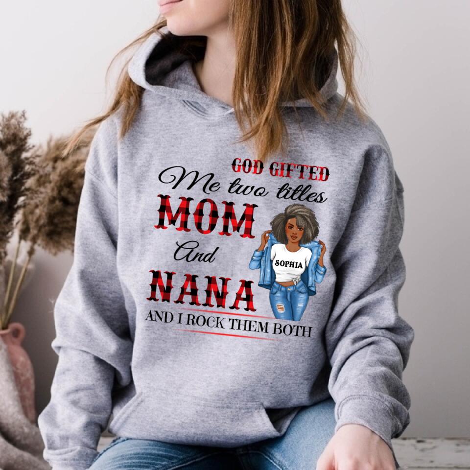 Personalized Mothers Day Shirts, Mom Nana Mother&#39;s Day T-Shirt, God Mother Shirt, Grandma Shirt Funny Mom Shirts, Mother&#39;s Day Gift, Mother Day Gift
