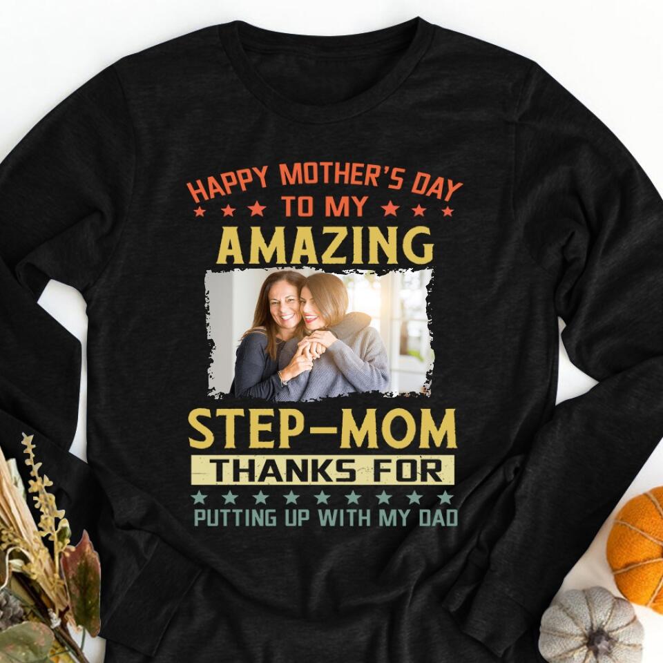 Personalized Mothers Day Shirts, Stepmom Shirt, Stepmom Mothers Day Gifts , Mother&#39;s Day T Shirt, Bonus Mom Gifts, Mother&#39;s Day Tee Shirts, Mother Day Gift