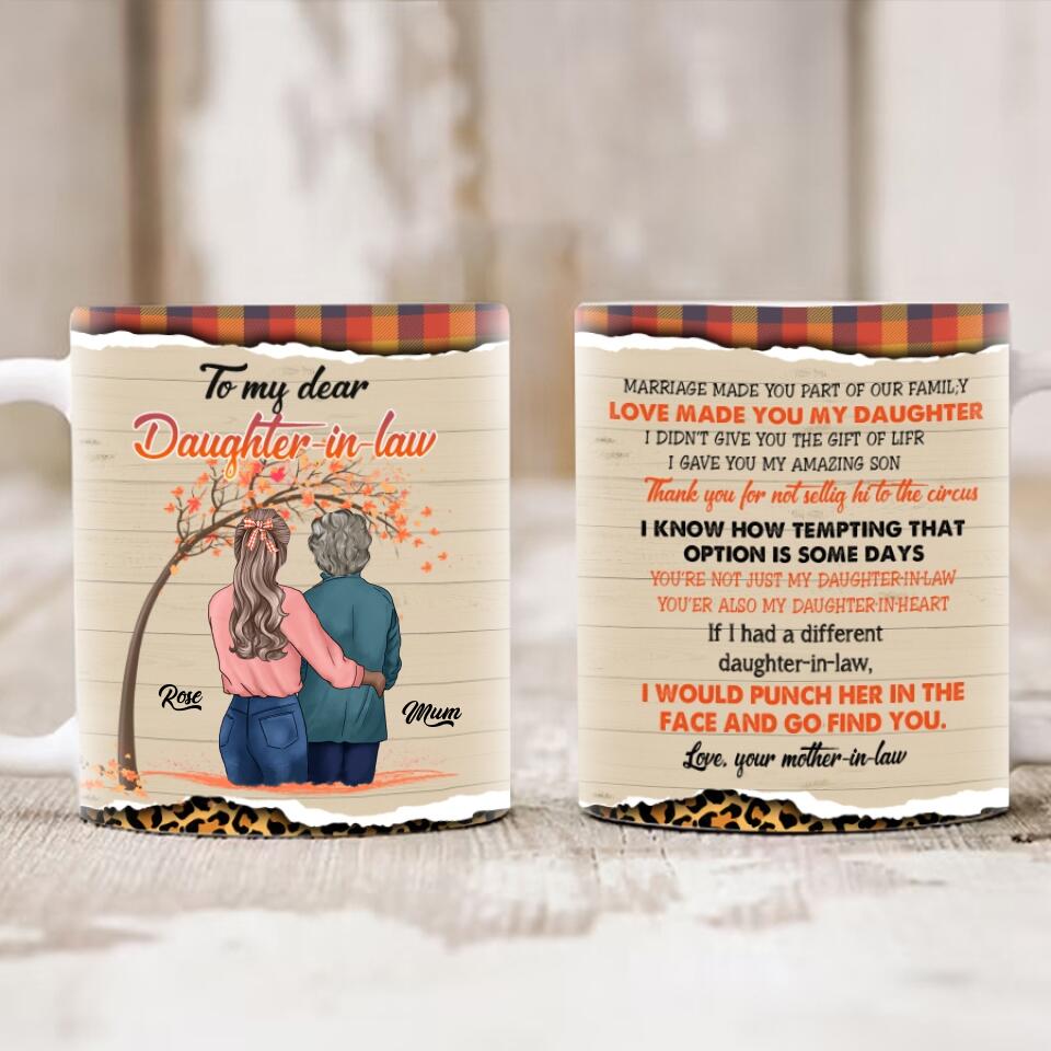 Custom Mothers Day Mug, Daughter In Law Mug, Mother&#39;s Day Gifts For Daughter In Law, Mother&#39;s Day Mug, Mother&#39;s Day Coffee Mug New Daughter In Law Gifts, Mother Day Gift