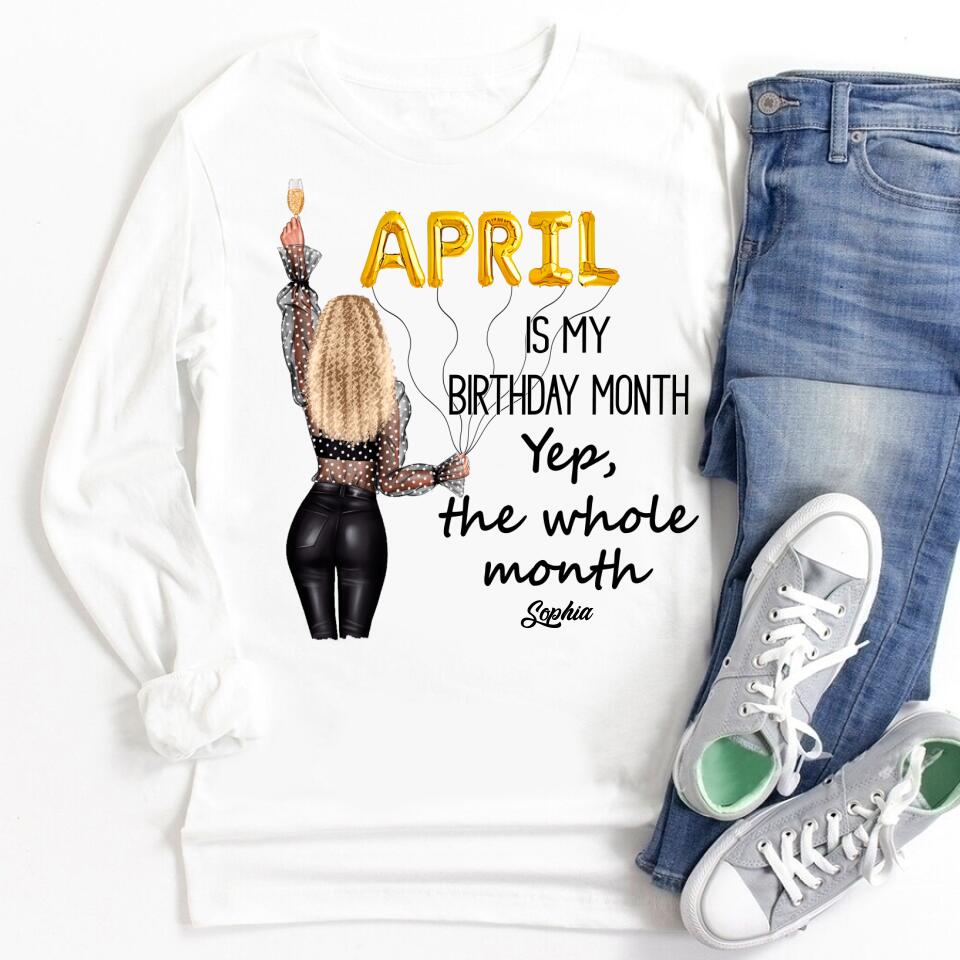 April Birthday Shirt, Custom Birthday Shirt, Queens Born In April, April Birthday Gifts, April shirts for Woman