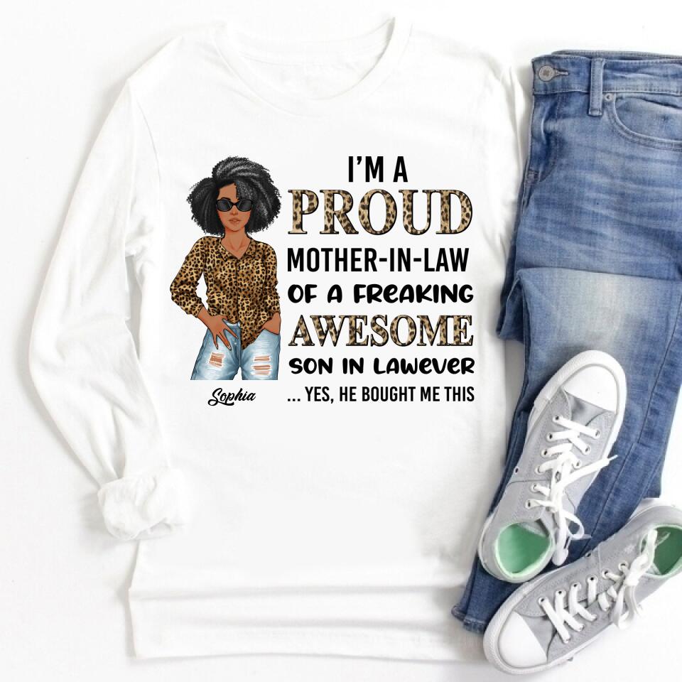 Custom Mothers Day Shirt, Mother In Law Shirt, Personalized Mothers Day Shirts, Mothers Day Shirt, Mother&#39;s Day Gifts For Mother In Law, Awesome Mother In Law T Shirt Mother Day Gift