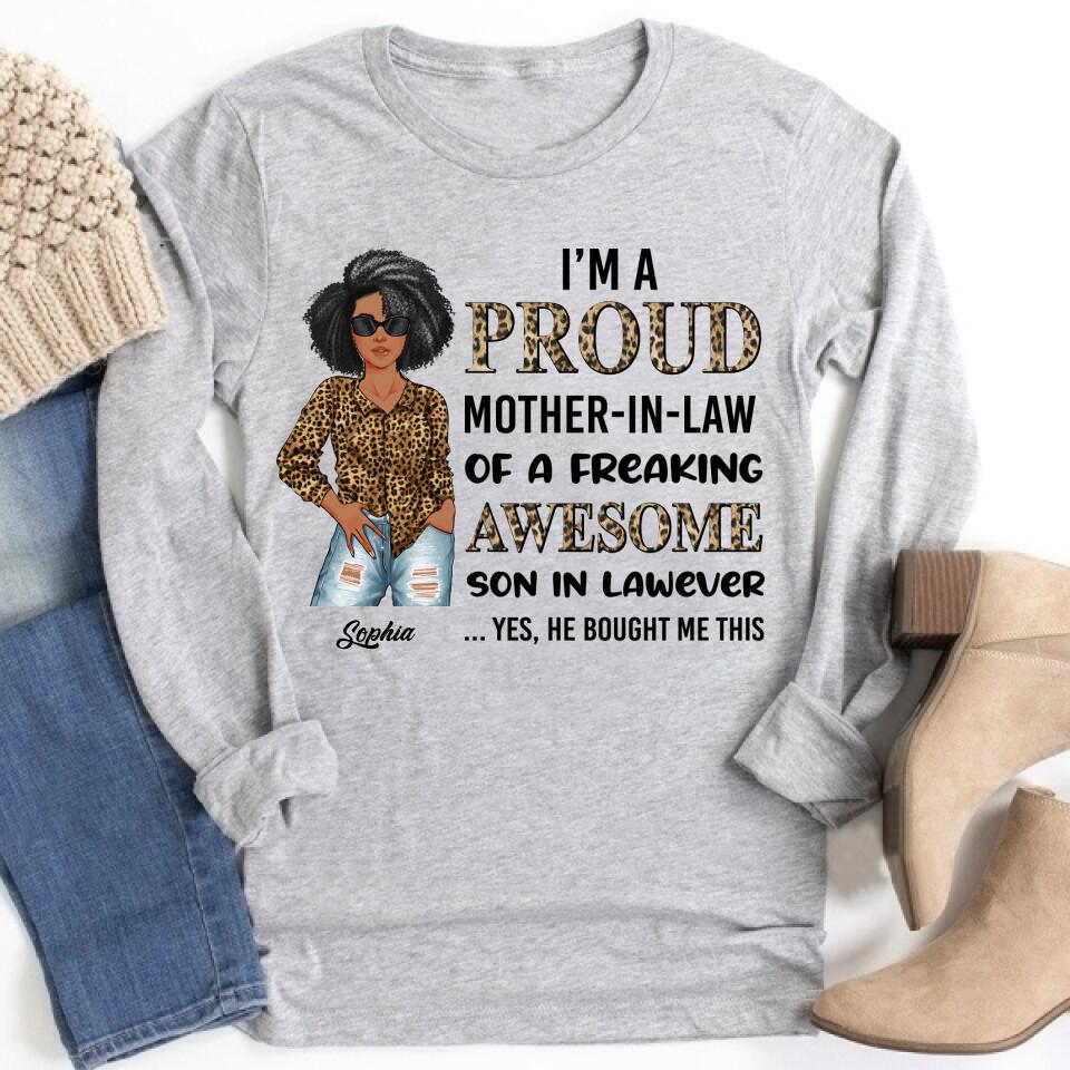 Custom Mothers Day Shirt, Mother In Law Shirt, Personalized Mothers Day Shirts, Mothers Day Shirt, Mother&#39;s Day Gifts For Mother In Law, Awesome Mother In Law T Shirt Mother Day Gift