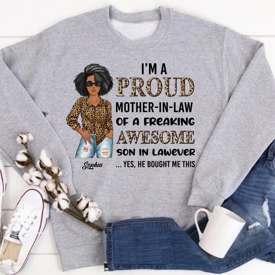 Custom Mothers Day Shirt, Mother In Law Shirt, Personalized Mothers Day Shirts, Mothers Day Shirt, Mother&#39;s Day Gifts For Mother In Law, Awesome Mother In Law T Shirt Mother Day Gift
