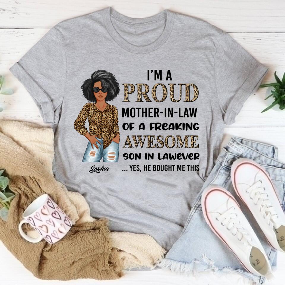 Custom Mothers Day Shirt, Mother In Law Shirt, Personalized Mothers Day Shirts, Mothers Day Shirt, Mother&#39;s Day Gifts For Mother In Law, Awesome Mother In Law T Shirt Mother Day Gift