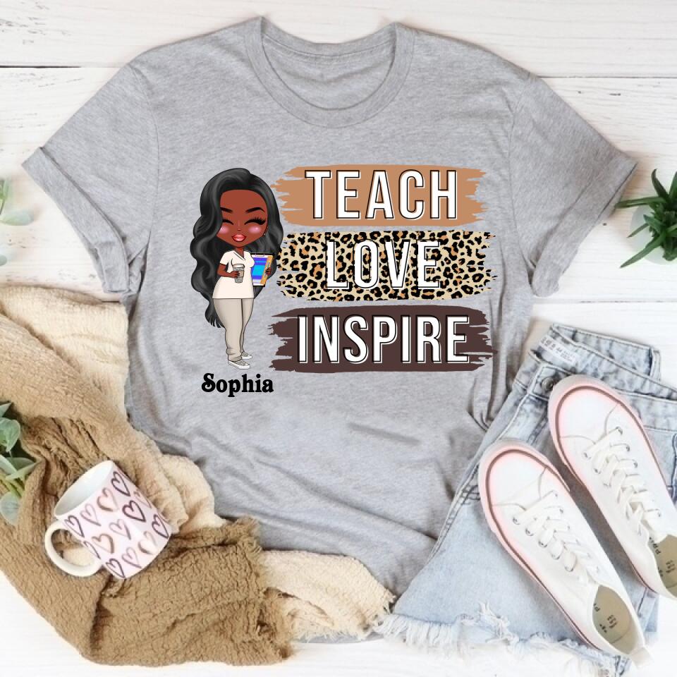 Inspirational Teacher Shirts, Teach Love Inspire Shirt, Back To School Shirt, First Grade Teacher Shirts, Teacher Appreciation Shirt