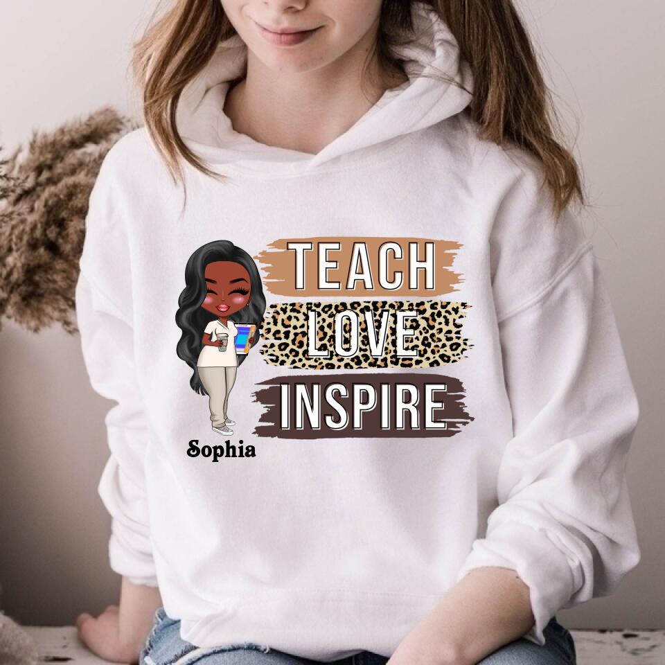 Inspirational Teacher Shirts, Teach Love Inspire Shirt, Back To School Shirt, First Grade Teacher Shirts, Teacher Appreciation Shirt