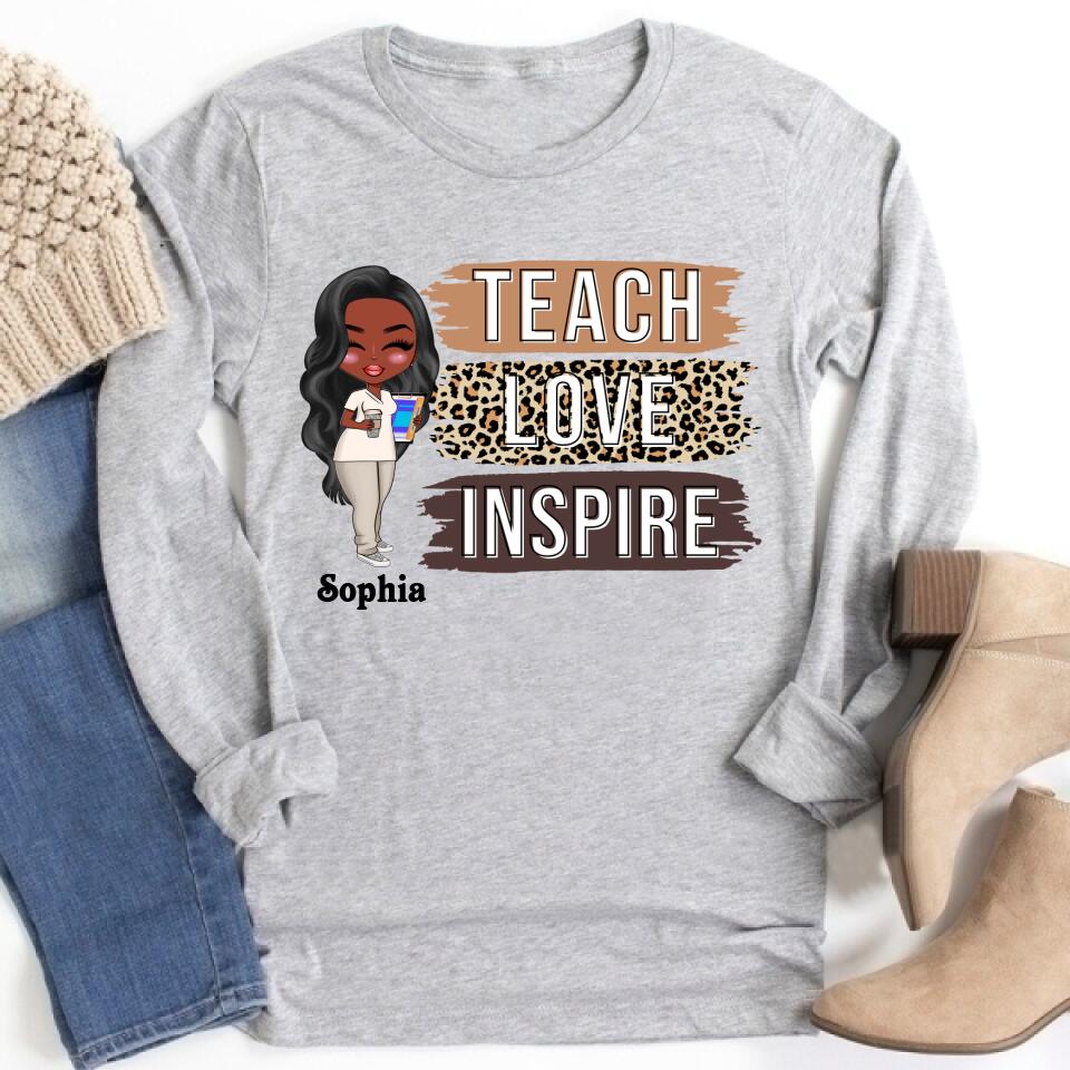 Inspirational Teacher Shirts, Teach Love Inspire Shirt, Back To School Shirt, First Grade Teacher Shirts, Teacher Appreciation Shirt