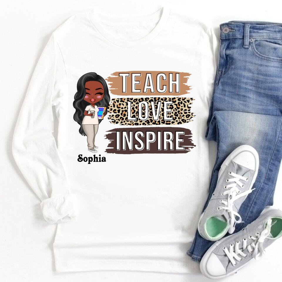 Inspirational Teacher Shirts, Teach Love Inspire Shirt, Back To School Shirt, First Grade Teacher Shirts, Teacher Appreciation Shirt