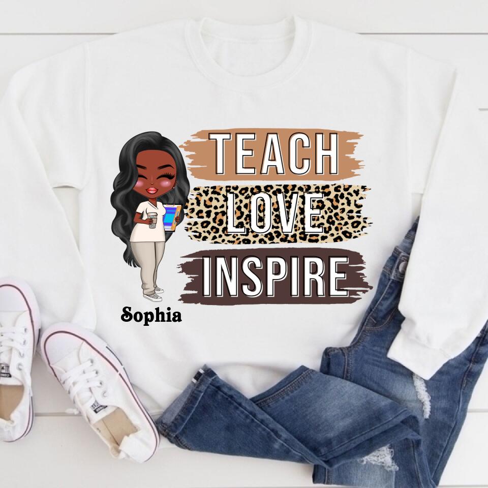 Inspirational Teacher Shirts, Teach Love Inspire Shirt, Back To School Shirt, First Grade Teacher Shirts, Teacher Appreciation Shirt
