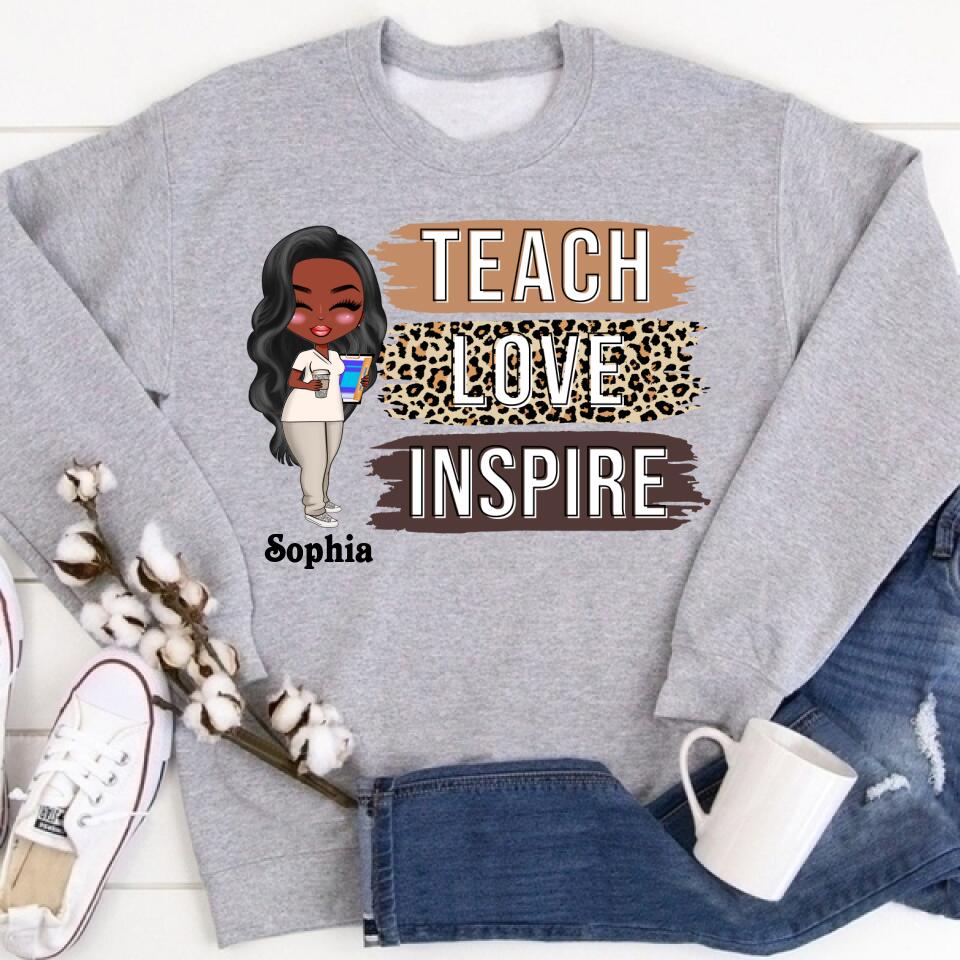 Inspirational Teacher Shirts, Teach Love Inspire Shirt, Back To School Shirt, First Grade Teacher Shirts, Teacher Appreciation Shirt