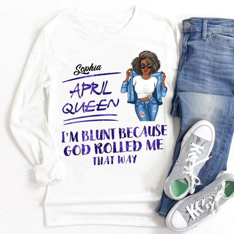 April Birthday Shirt, Custom Birthday Shirt, Queens Born In April, April Birthday Gifts, April shirts for Woman
