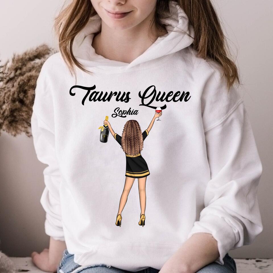 Personalized Zodiac Diva, Custom Birthday Shirt, Birthday Queen T Shirt, Taurus T Shirt For Woman, Living My Best Life