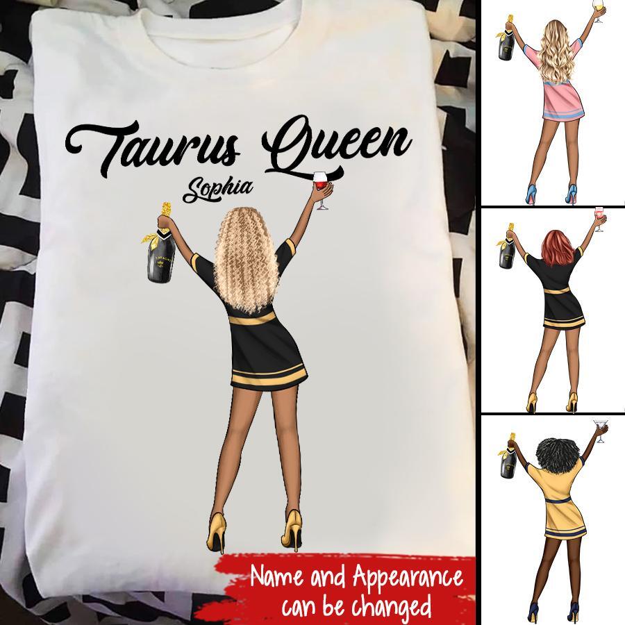 Personalized Zodiac Diva, Custom Birthday Shirt, Birthday Queen T Shirt, Taurus T Shirt For Woman, Living My Best Life