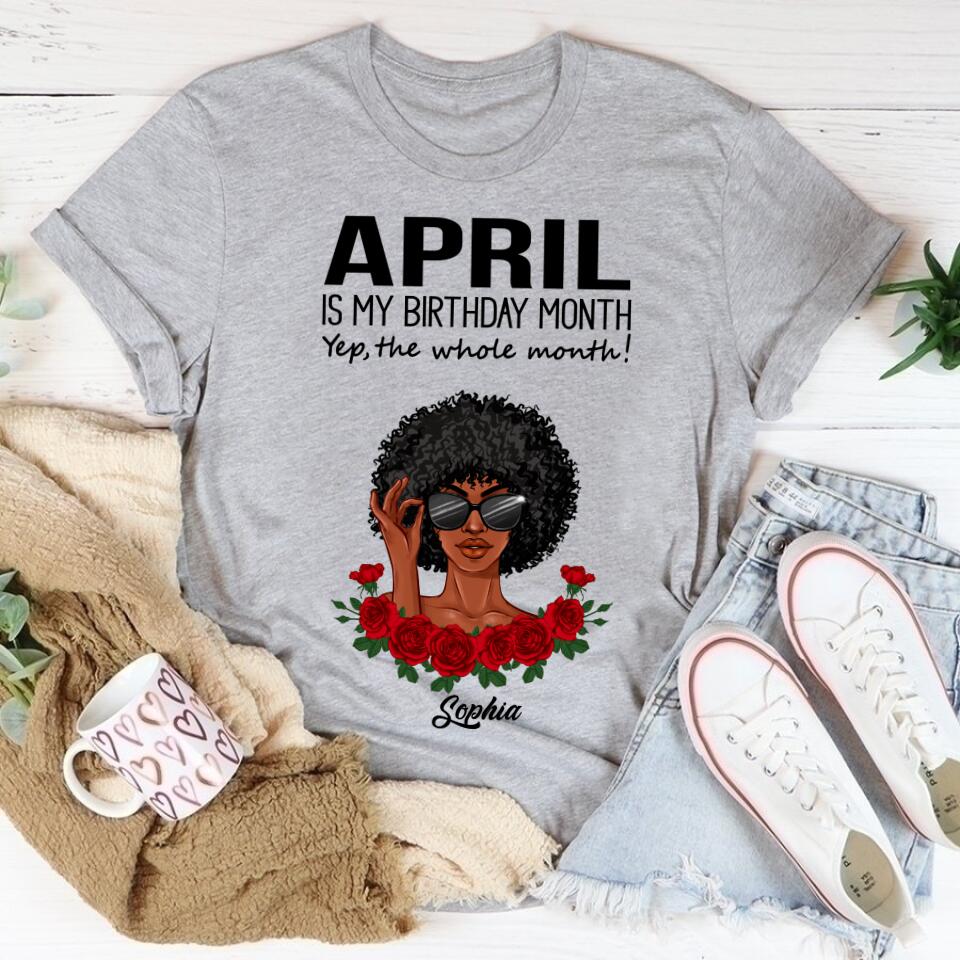 April Birthday Shirt, Custom Birthday Shirt, Queens Born In April, April Birthday Gifts, April shirts for Woman
