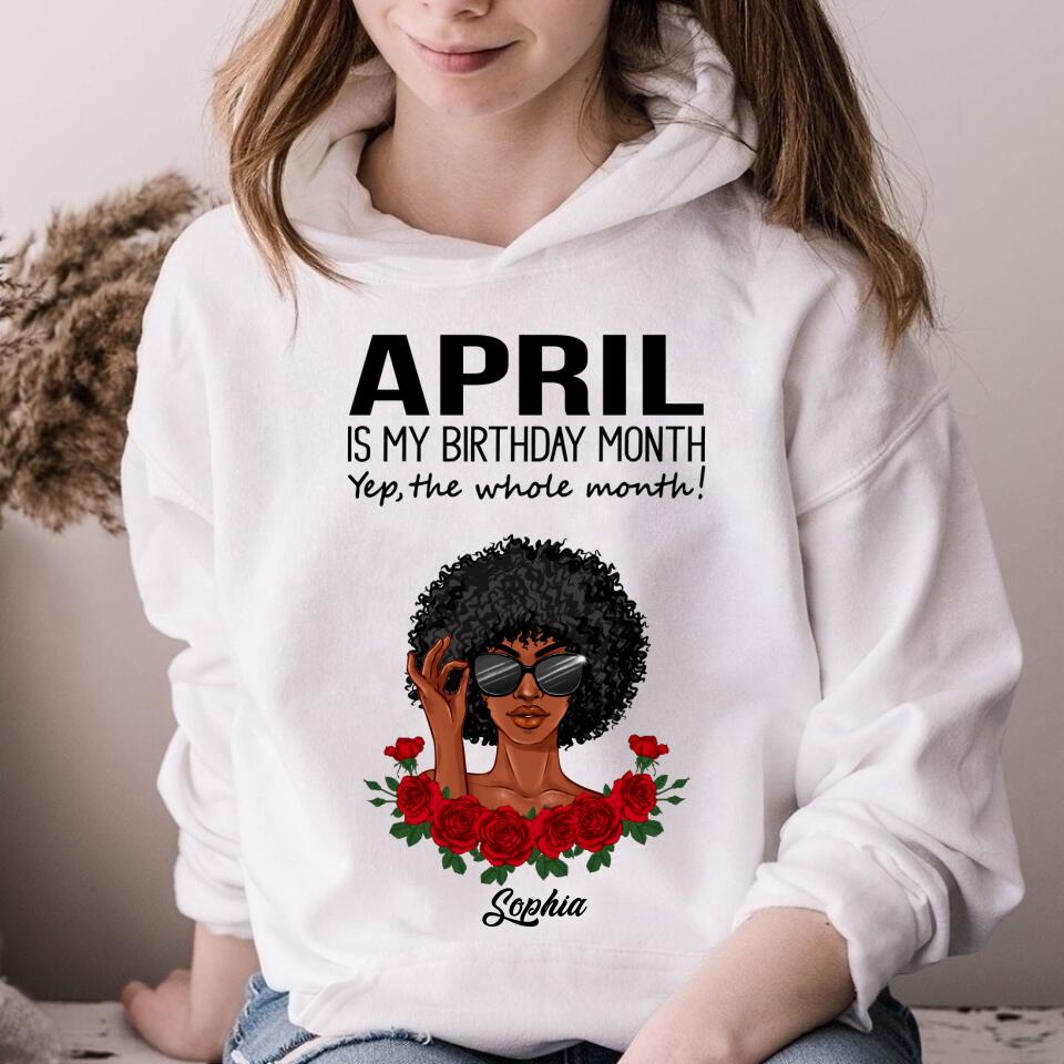 April Birthday Shirt, Custom Birthday Shirt, Queens Born In April, April Birthday Gifts, April shirts for Woman