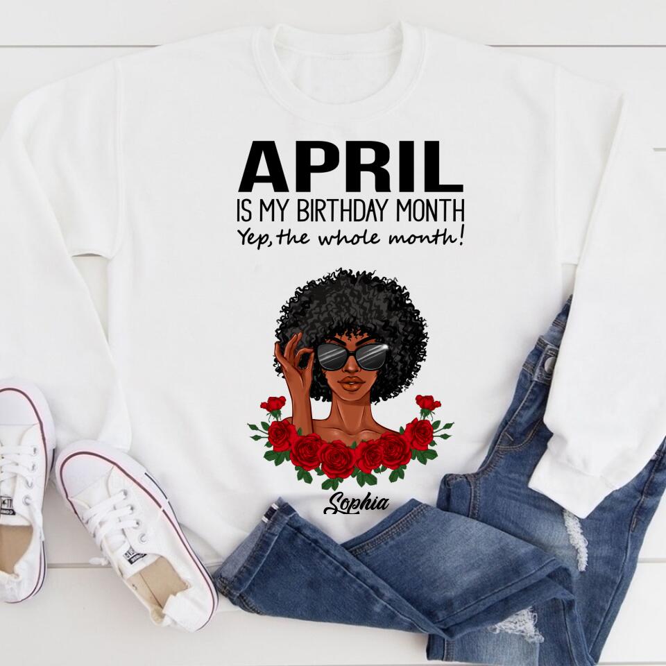 April Birthday Shirt, Custom Birthday Shirt, Queens Born In April, April Birthday Gifts, April shirts for Woman