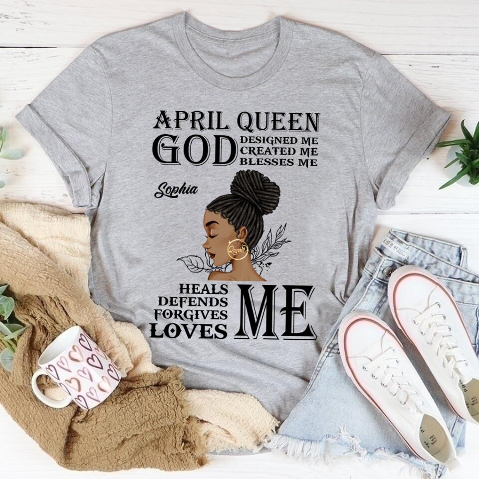 April Birthday Shirt, Custom Birthday Shirt, Queens Born In April, April Birthday Gifts, April shirts for Woman