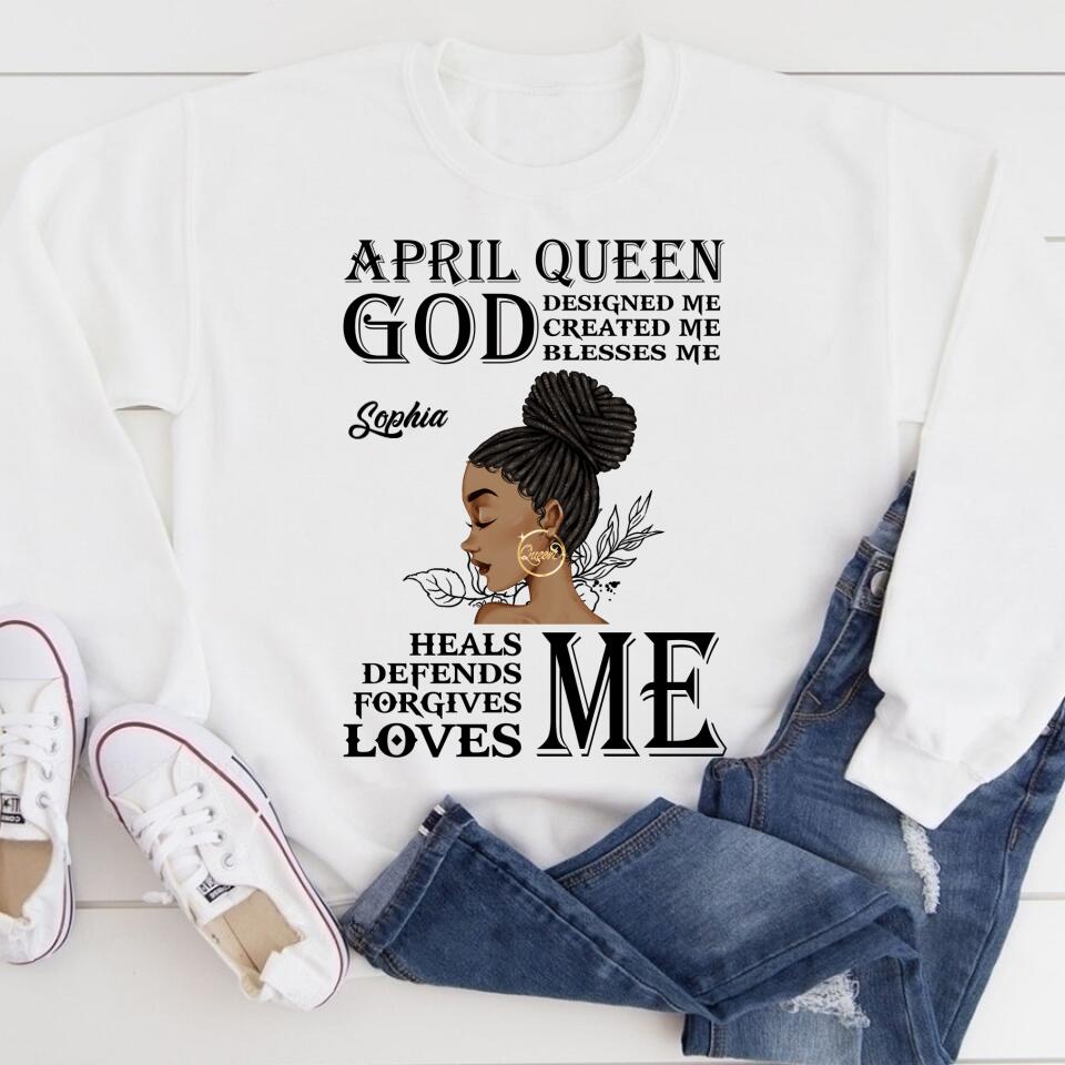April Birthday Shirt, Custom Birthday Shirt, Queens Born In April, April Birthday Gifts, April shirts for Woman
