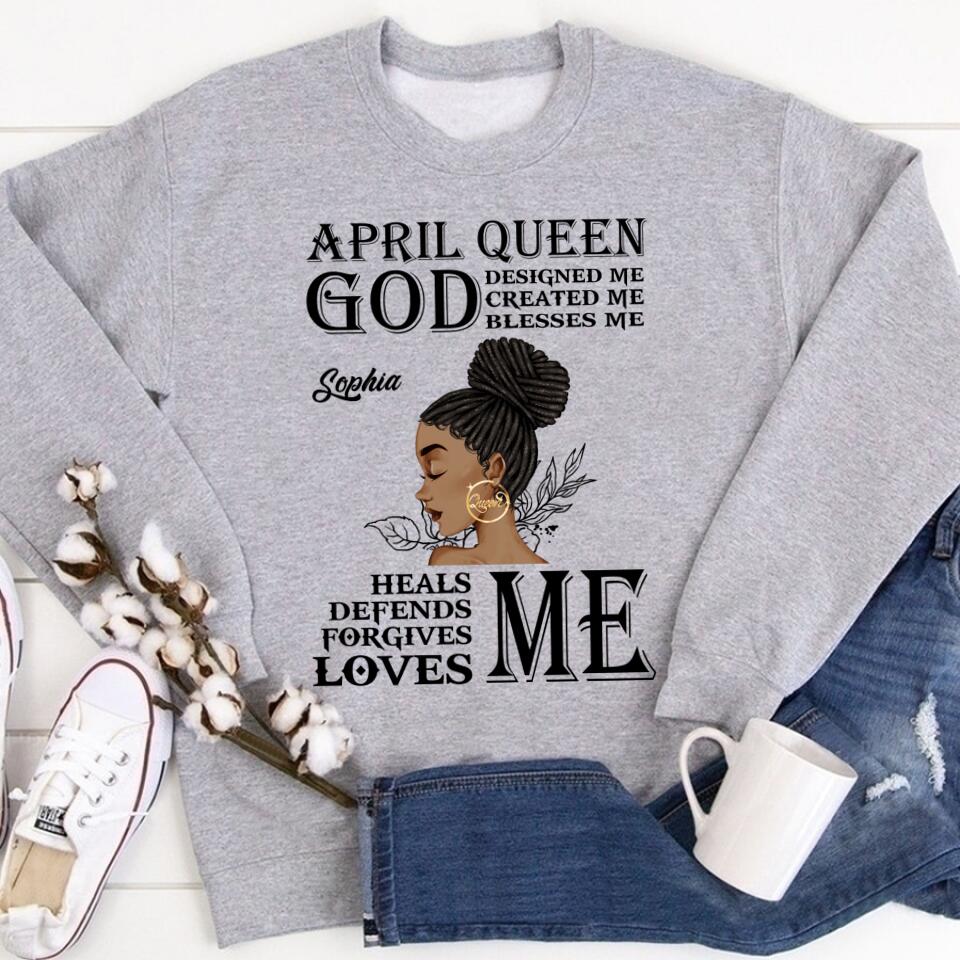 April Birthday Shirt, Custom Birthday Shirt, Queens Born In April, April Birthday Gifts, April shirts for Woman