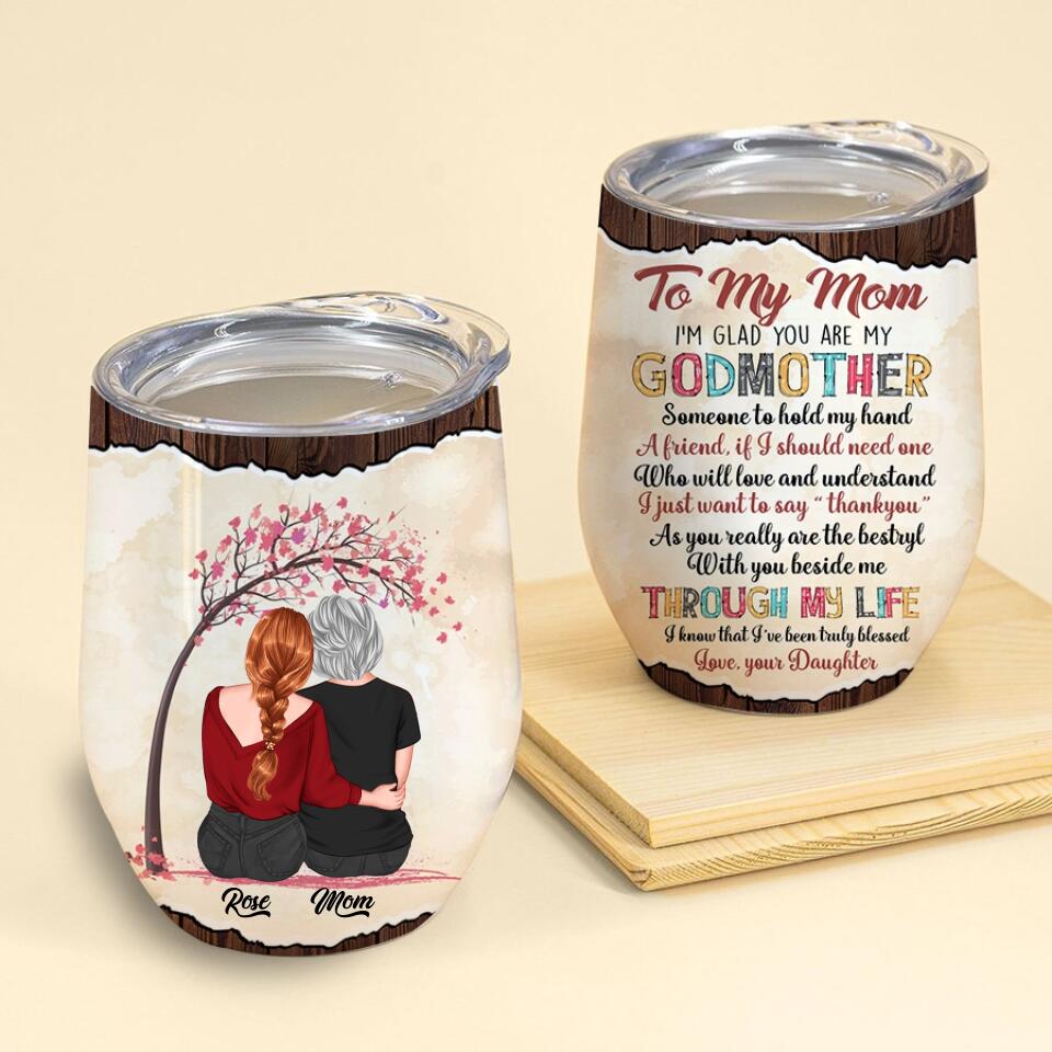 Personalized Tumblers, Wine Tumbler, GodMother Day Tumbler, Godmother Mother&#39;s Day Gifts, Mothers Tumblers, First Mothers Day Gift