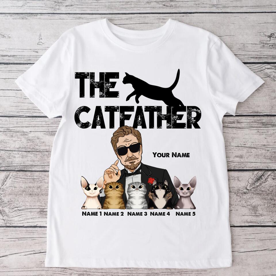 Personalized Fathers Day Shirts, The Cat Father‘s Day T Shirts, Best Cat Dad Shirt, Fathers Day Shirts For Dad, Happy Fathers Day Shirts, Father Day Gift