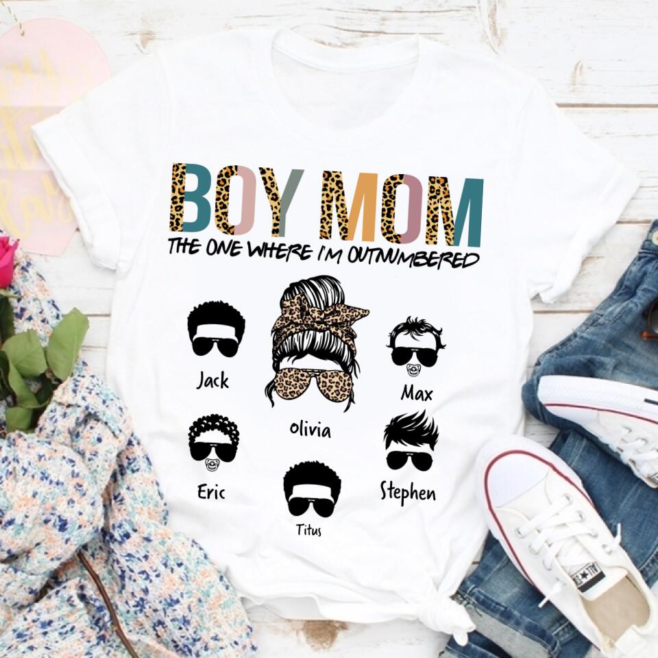 Custom Mothers Day Shirt, Boy Mom Shirt, Mother&#39;s Day T Shirt, Mom Life Mother&#39;s Day Tee Shirts, Funny Mothers Day Shirts, Mother Day Gift