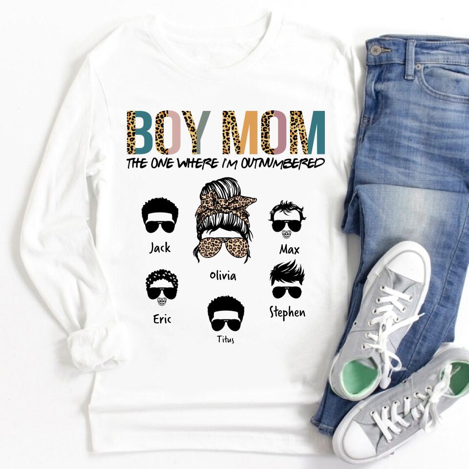Custom Mothers Day Shirt, Boy Mom Shirt, Mother&#39;s Day T Shirt, Mom Life Mother&#39;s Day Tee Shirts, Funny Mothers Day Shirts, Mother Day Gift