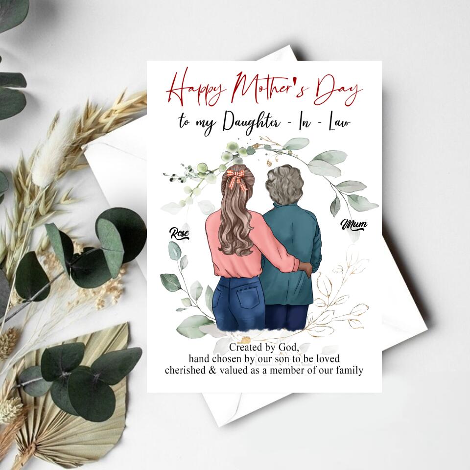 Custom Mothers Day Card, Stepmom Mothers Day Card, Mother&#39;s Day Gift Cards, Happy Mothers Day Card, Mom&#39;s Card, Mother&#39;s Day Gift From Daughter, Mother Day Gift