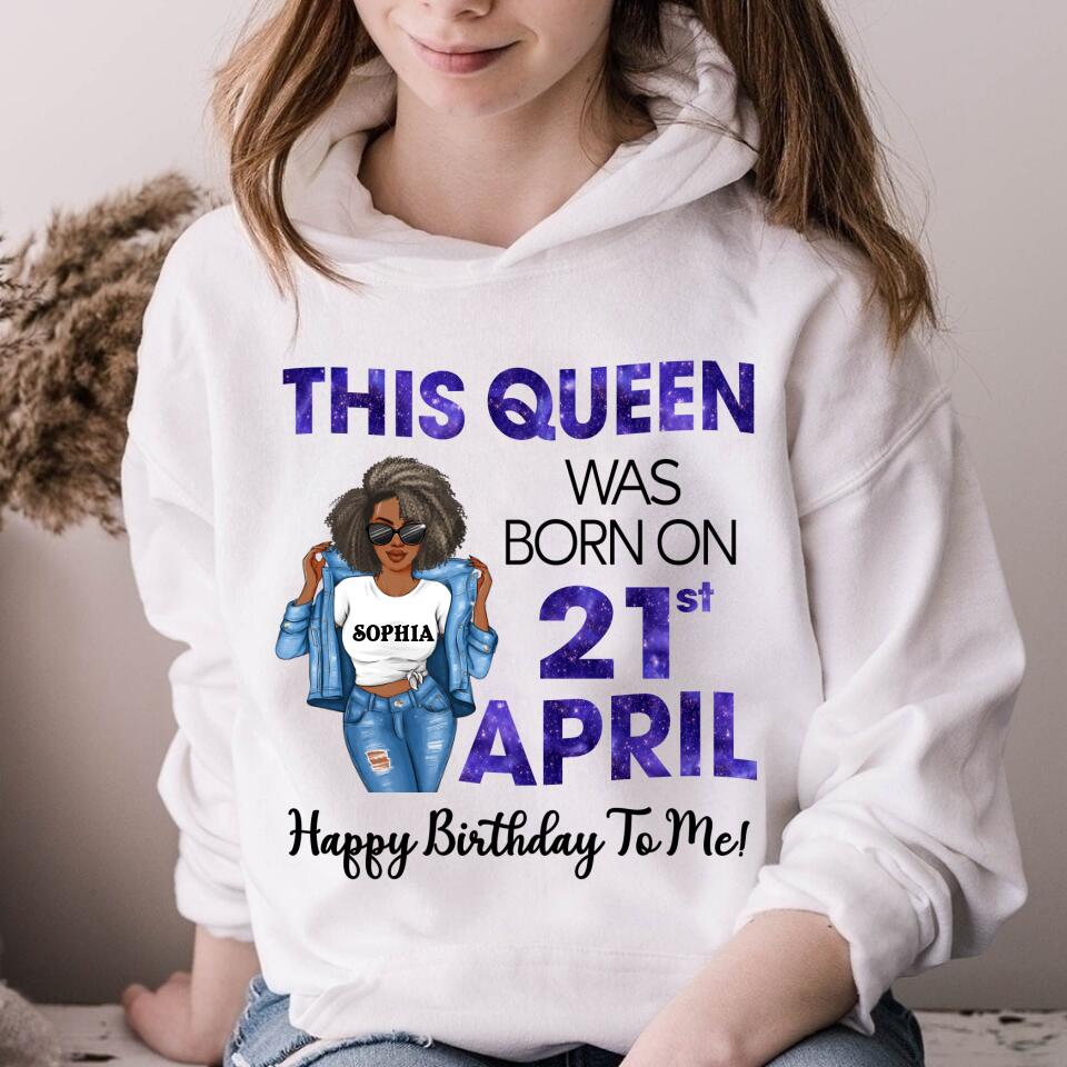 April Birthday Shirt, Custom Birthday Shirt, Queens Born In April, April Birthday Gifts, April shirts for Woman