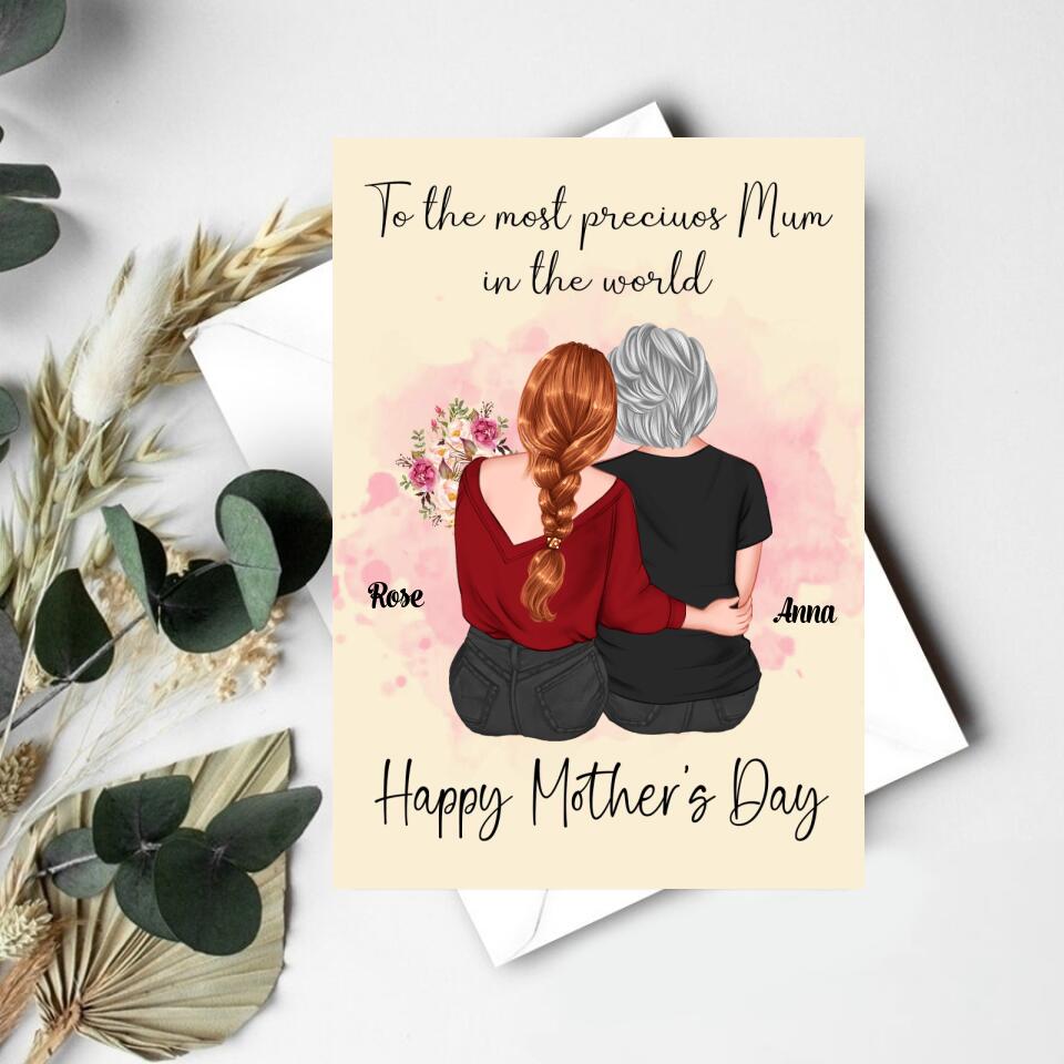 Custom Mothers Day Card - Stepmom Mothers Day Card -  Mother&#39;s Day Gift Cards - Happy Mothers Day Card - Mom&#39;s Card - Mother&#39;s Day Gift From Daughter - Mother Day Gift