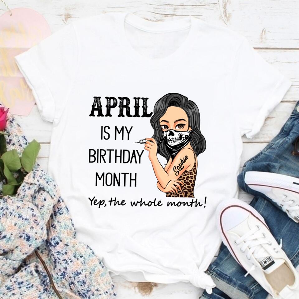 April Birthday Shirt, Custom Birthday Shirt, Queens Born In April, April Birthday Gifts, April shirts for Woman