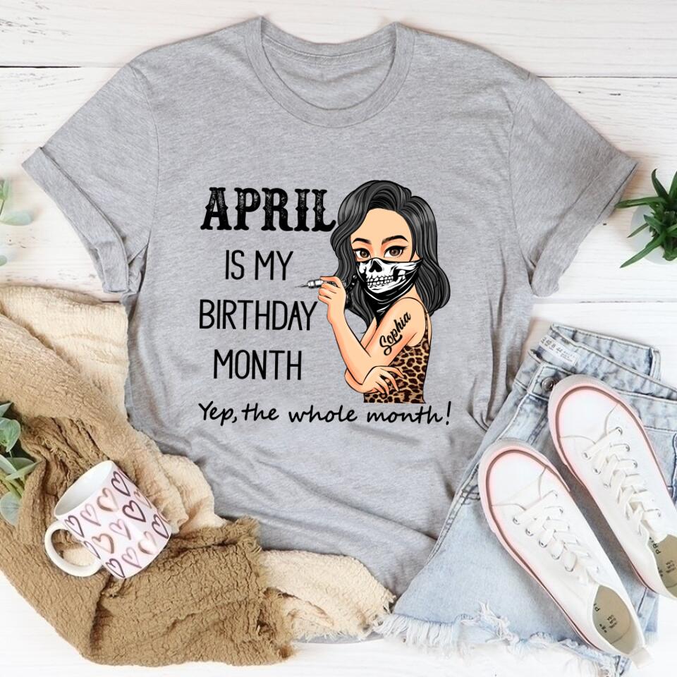 April Birthday Shirt, Custom Birthday Shirt, Queens Born In April, April Birthday Gifts, April shirts for Woman