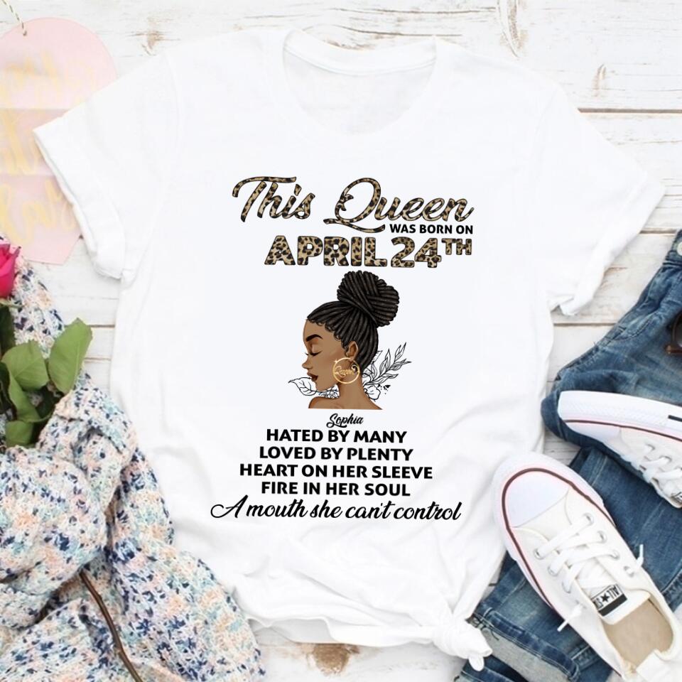 April Birthday Shirt, Custom Birthday Shirt, Queens Born In April, April Birthday Gifts, April shirts for Woman