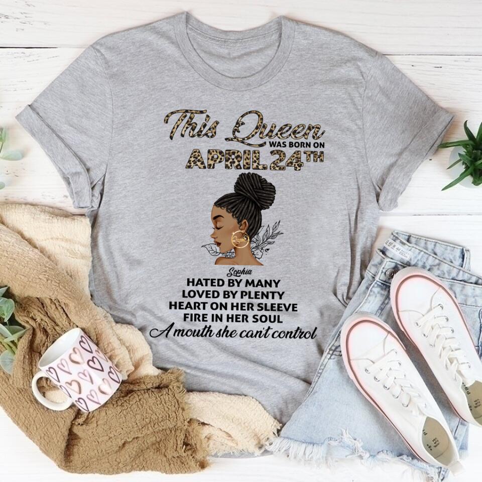 April Birthday Shirt, Custom Birthday Shirt, Queens Born In April, April Birthday Gifts, April shirts for Woman