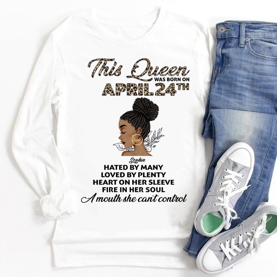April Birthday Shirt, Custom Birthday Shirt, Queens Born In April, April Birthday Gifts, April shirts for Woman