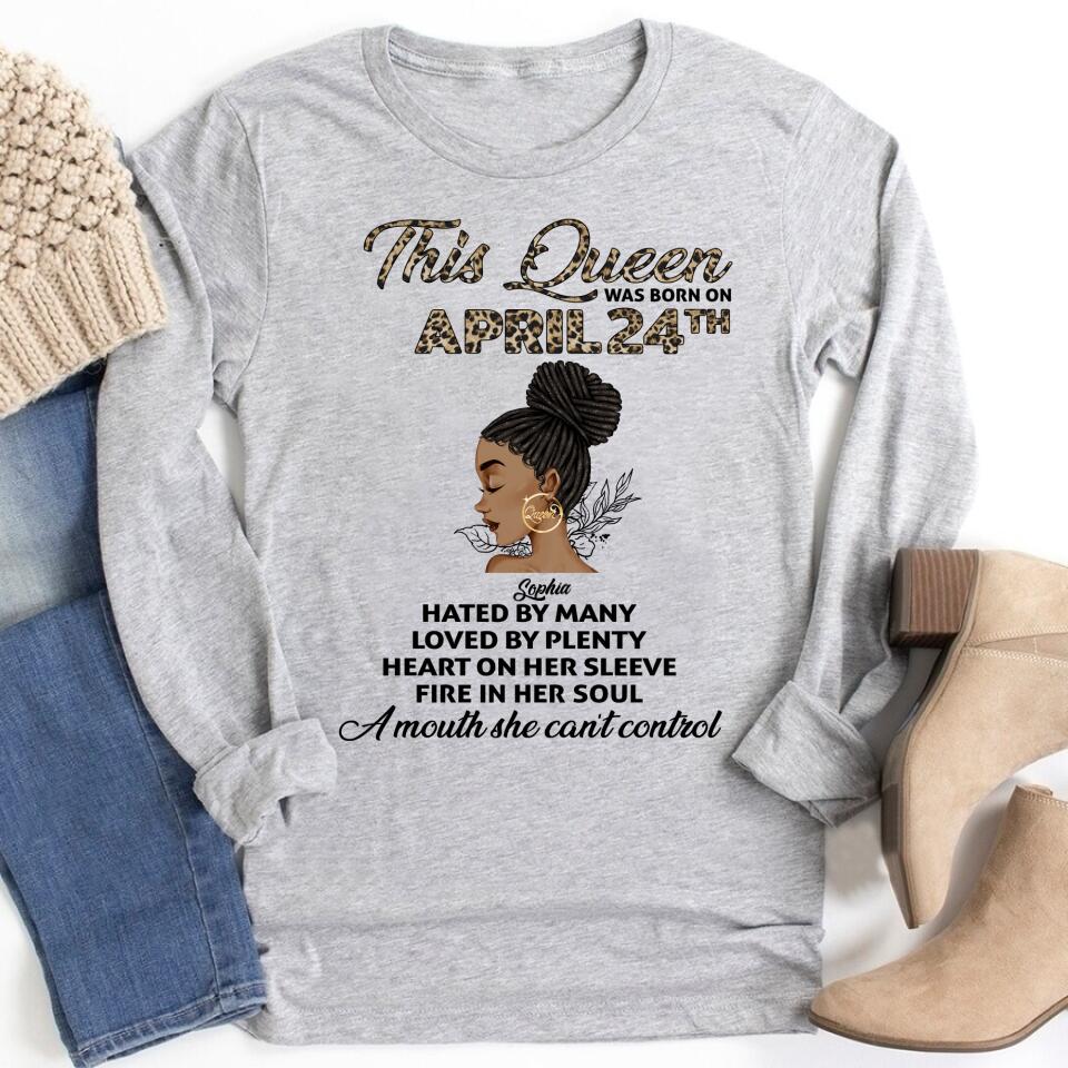 April Birthday Shirt, Custom Birthday Shirt, Queens Born In April, April Birthday Gifts, April shirts for Woman