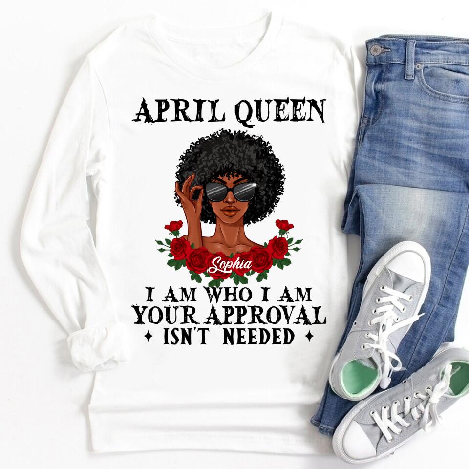 April Birthday Shirt, Custom Birthday Shirt, Queens Born In April, April Birthday Gifts, April shirts for Woman