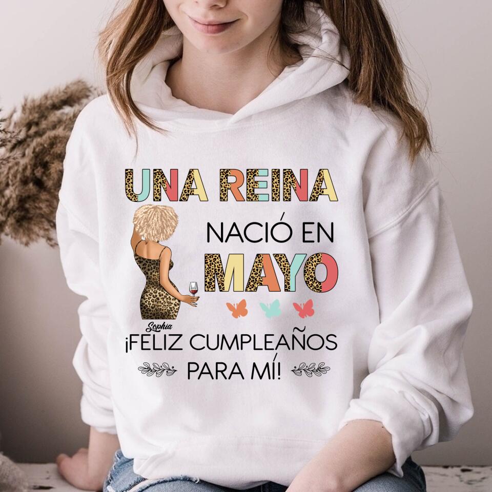 Camisa De Cumpleaños De Mayo, Camisa De Cumpleaños Personalizada, Reinas Nacidas En Mayo, Regalos De Cumpleaños De Mayo, Camisas De Mayo Para Mujeres
