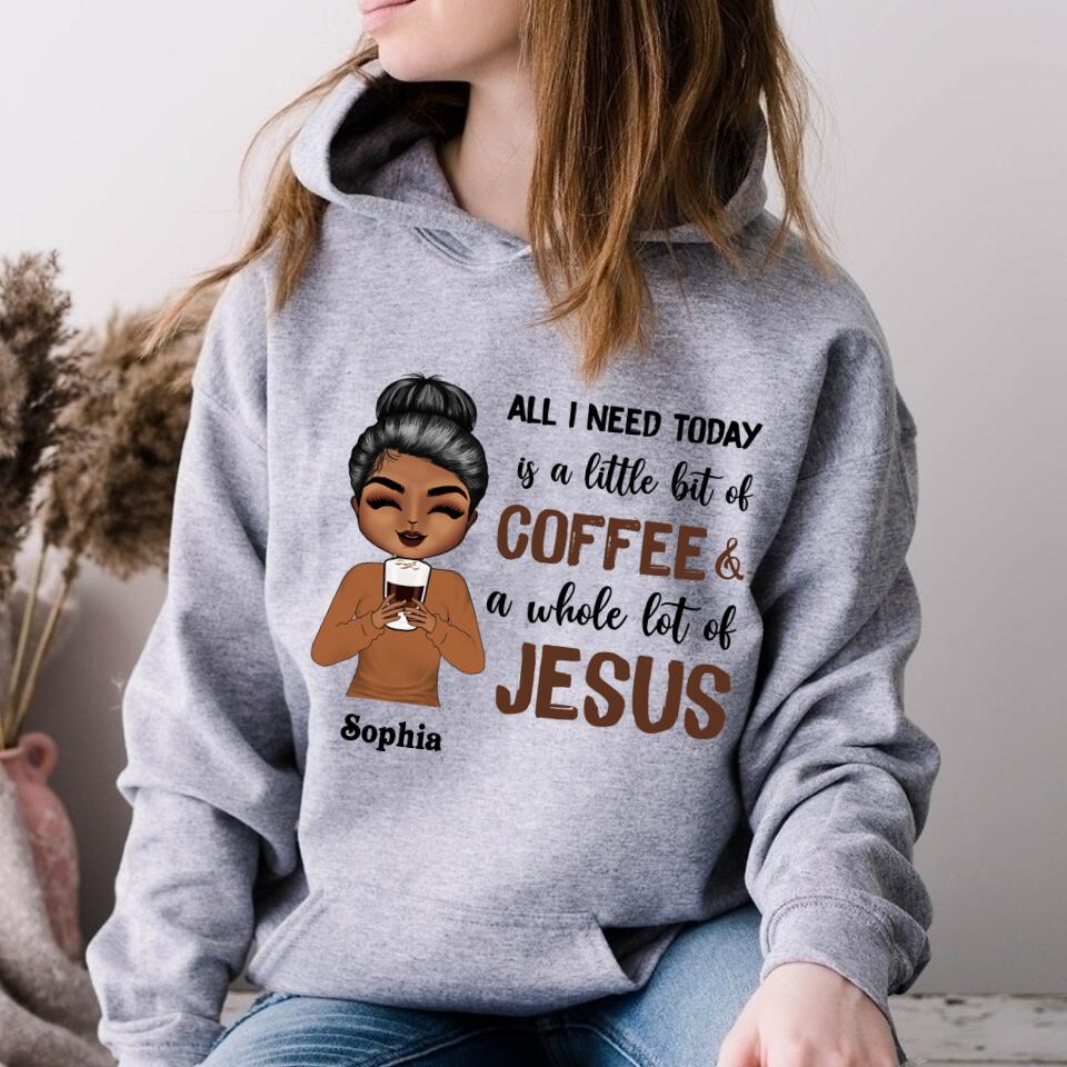 Coffee and Jesus Shirt, Funny Christian Shirt, Black Woman T shirt, Jesus Shirt, Jesus Love Shirt.