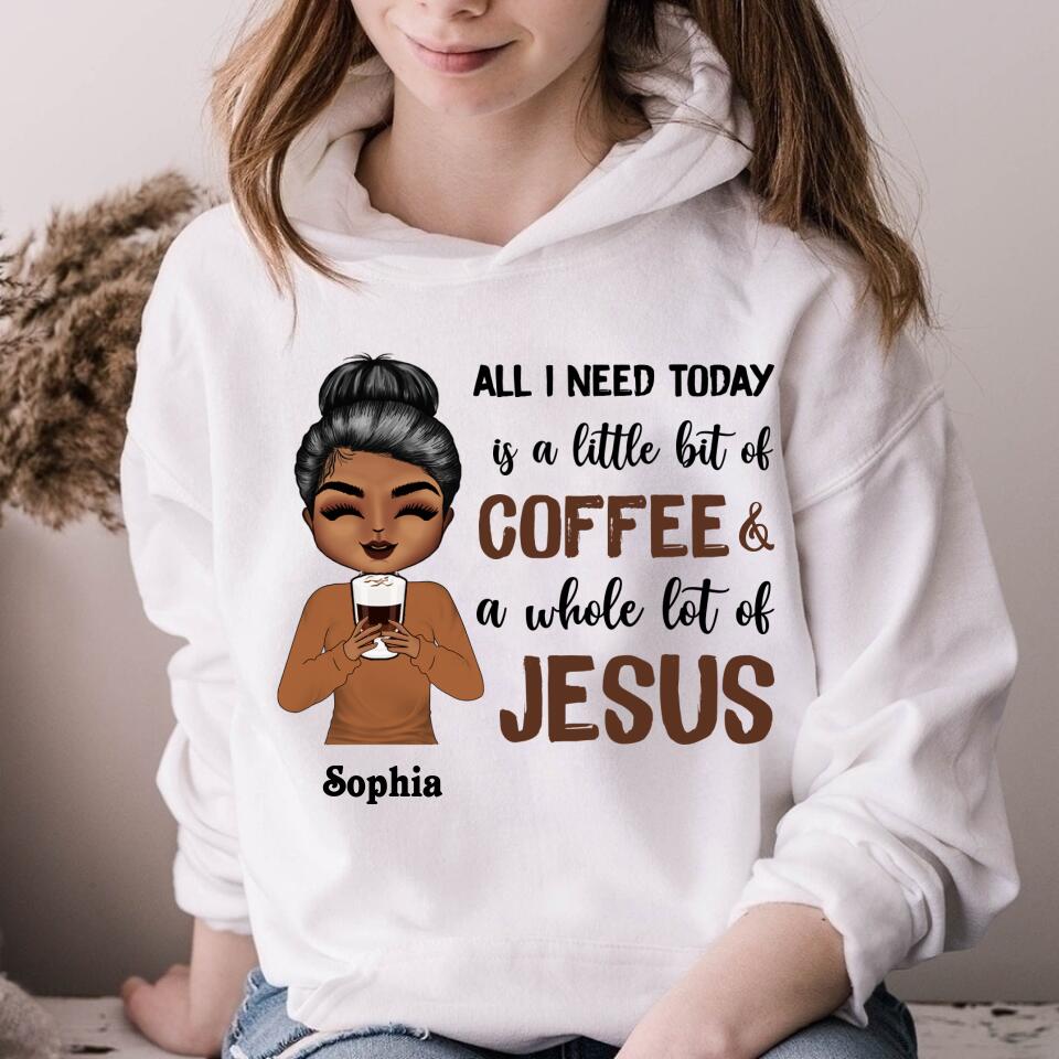 Coffee and Jesus Shirt, Funny Christian Shirt, Black Woman T shirt, Jesus Shirt, Jesus Love Shirt.
