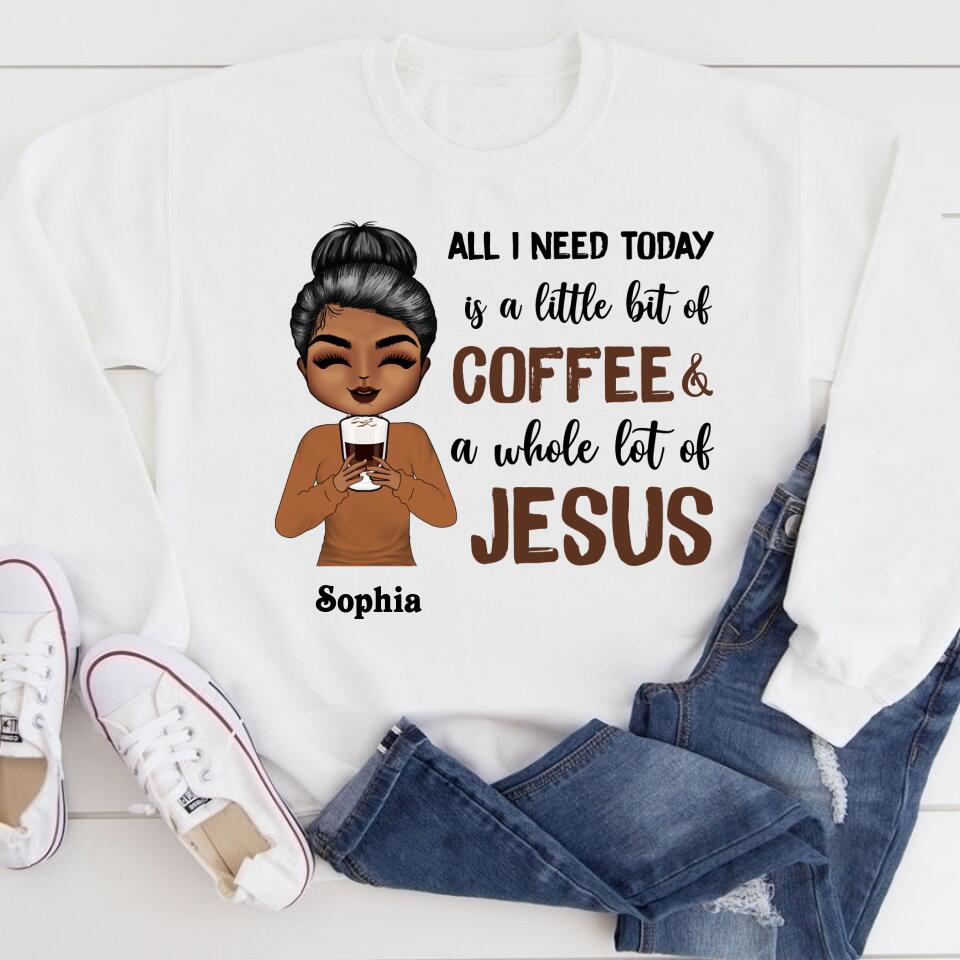 Coffee and Jesus Shirt, Funny Christian Shirt, Black Woman T shirt, Jesus Shirt, Jesus Love Shirt.