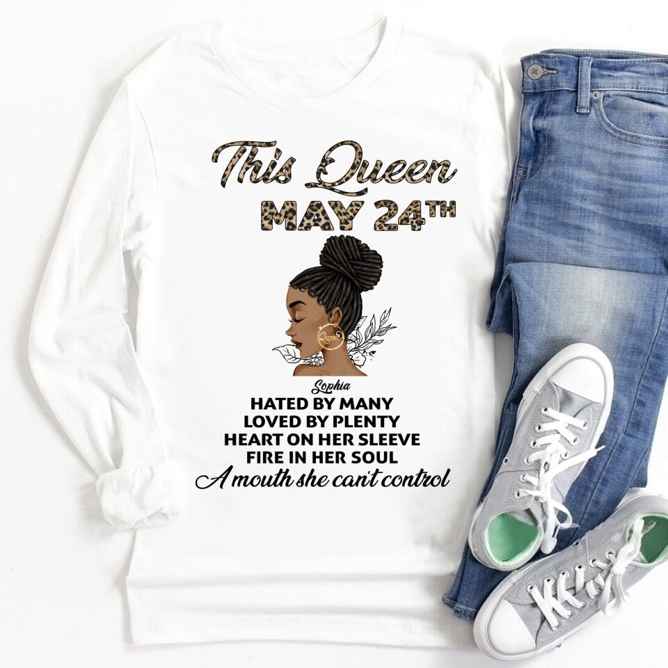 May Birthday Shirt, Custom Birthday Shirt, Queens Born In May, May Birthday Gifts, May Shirts For Woman