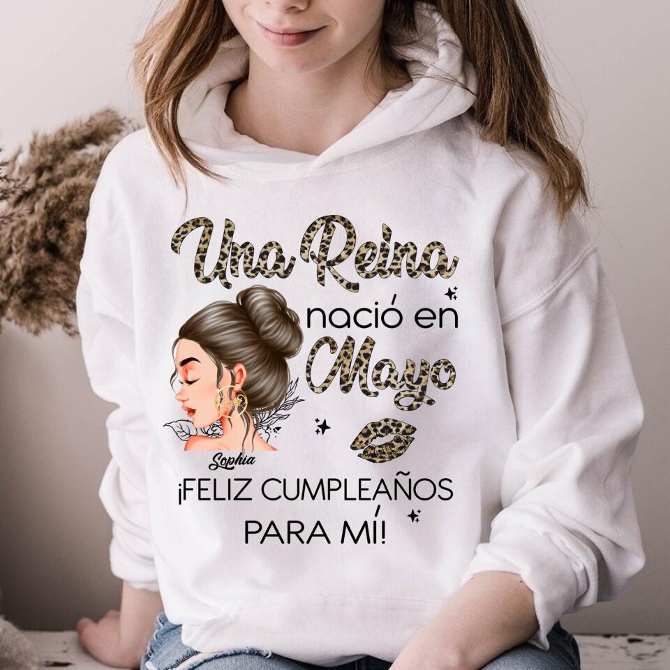 Camisa De Cumpleaños De Mayo, Camisa De Cumpleaños Personalizada, Reinas Nacidas En Mayo, Regalos De Cumpleaños De Mayo, Camisas De Mayo Para Mujeres
