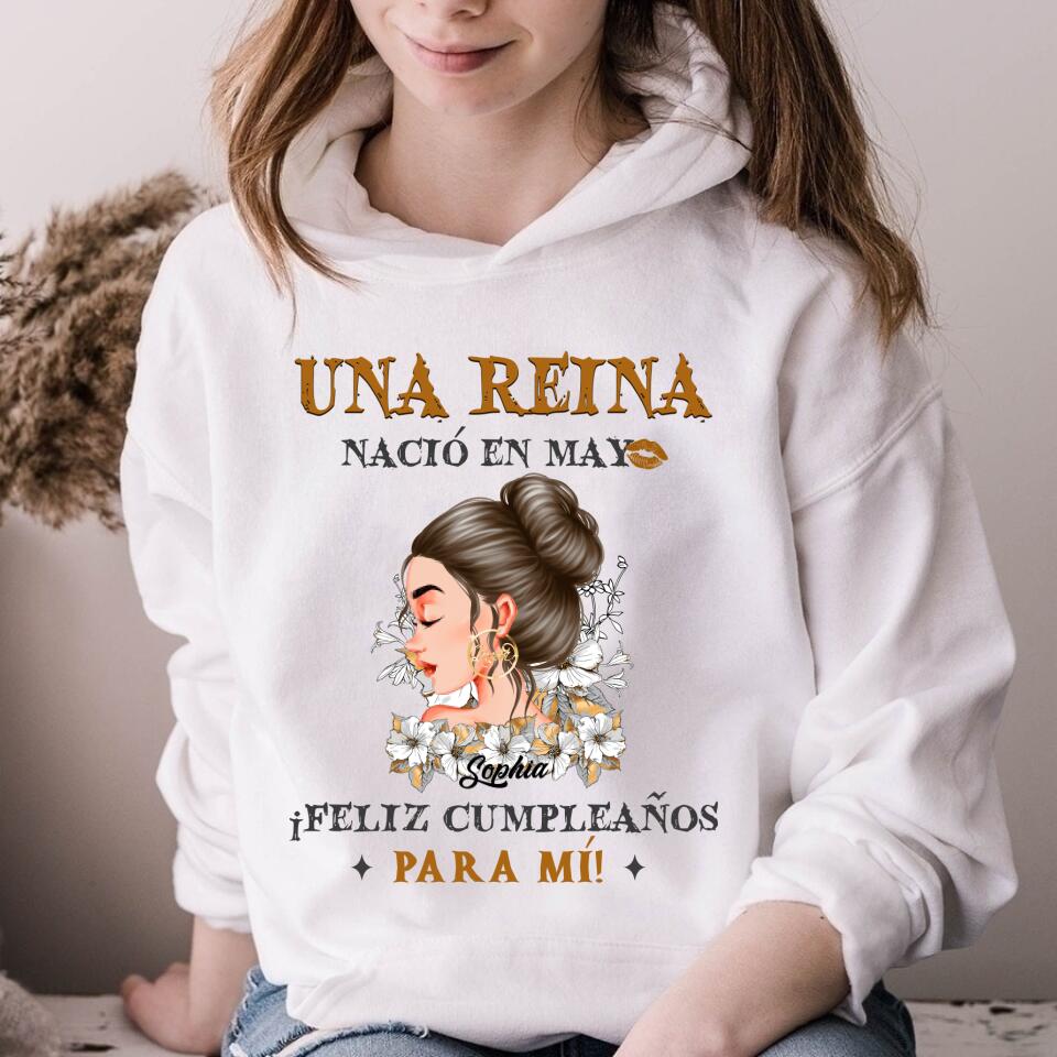 Camisa De Cumpleaños De Mayo, Camisa De Cumpleaños Personalizada, Reinas Nacidas En Mayo, Regalos De Cumpleaños De Mayo, Camisas De Mayo Para Mujeres
